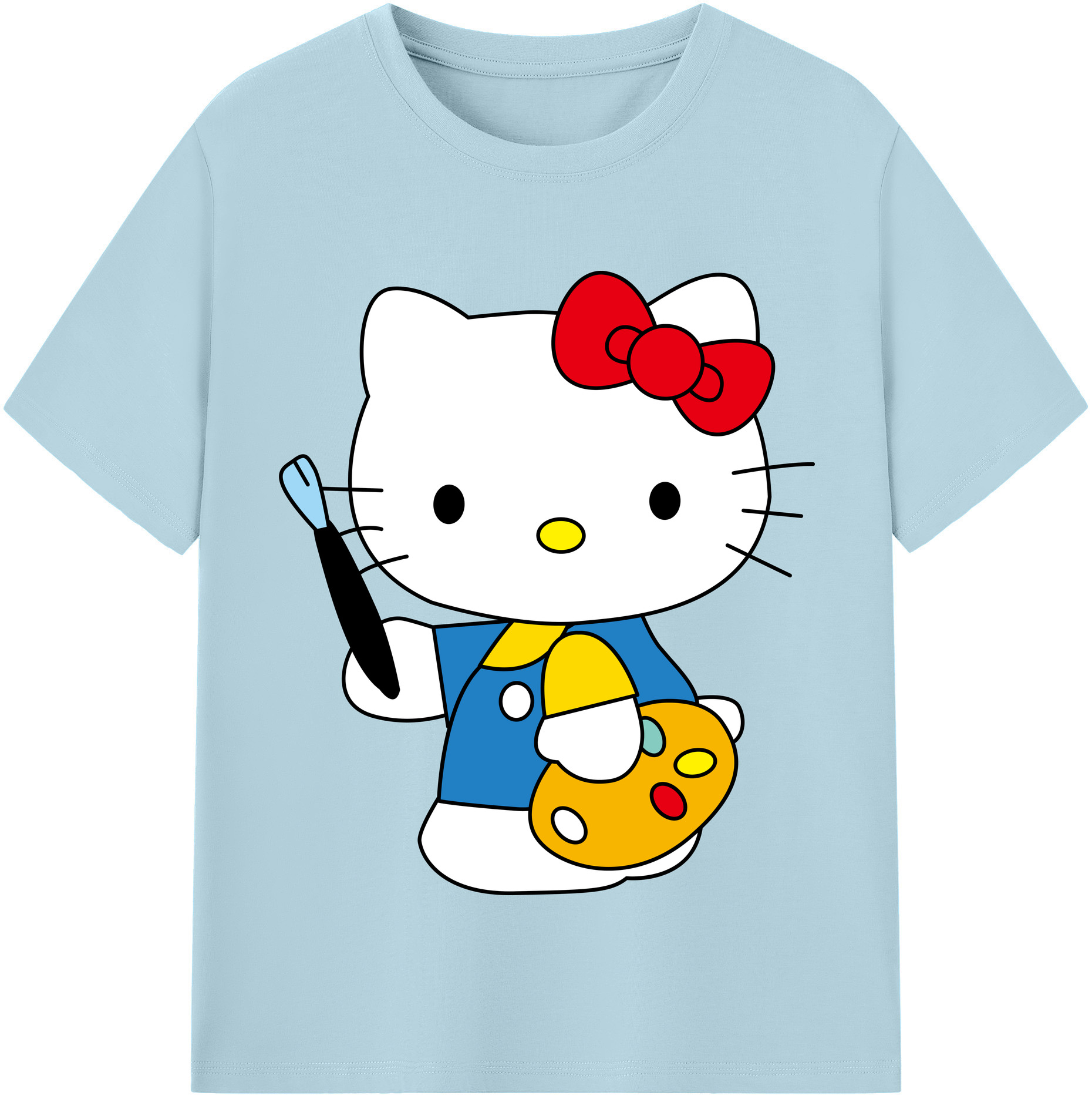 （画像用） Hello Kitty ハローキティ 綿100％半袖Tシャツ（フロントプリント）